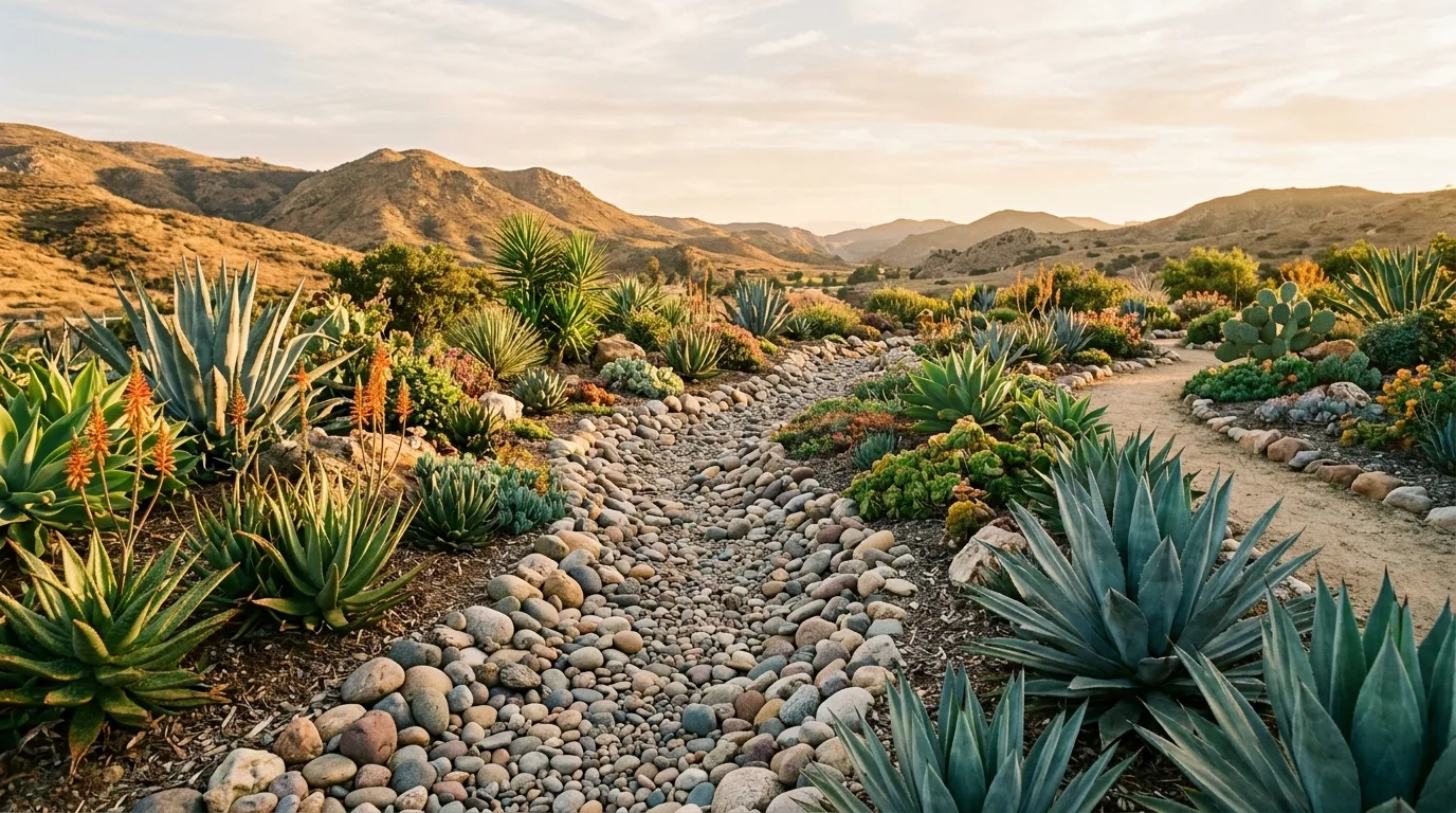 12 Naturalistic River Rock and Succulent Pairings for Serene Gardens idea 2
