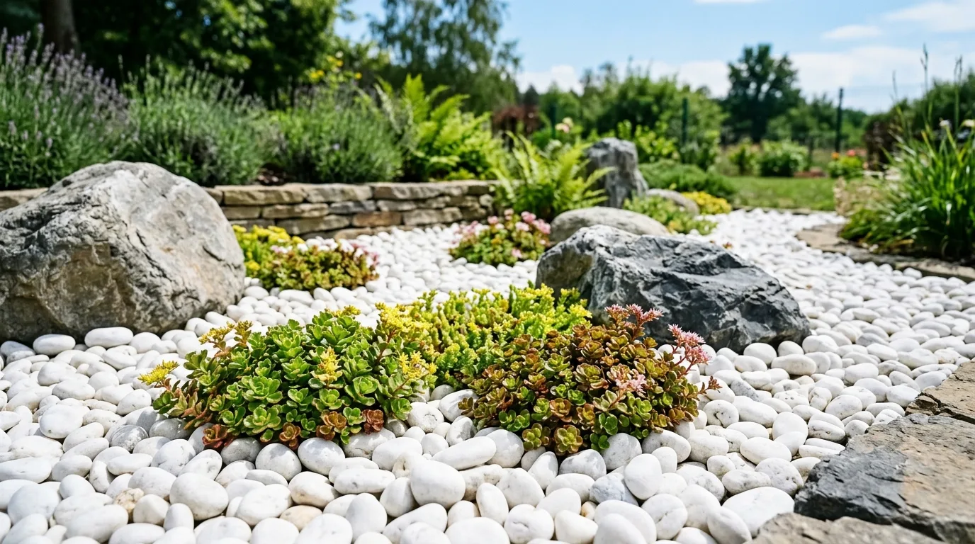 12 Naturalistic River Rock and Succulent Pairings for Serene Gardens idea 3