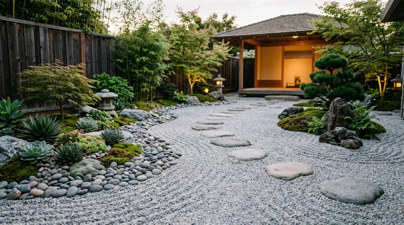 12 Naturalistic River Rock and Succulent Pairings for Serene Gardens idea 6