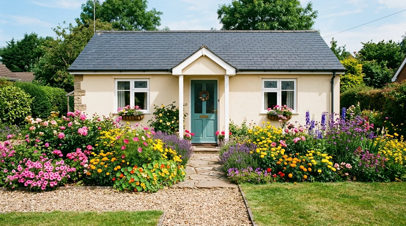 14 Pretty Front Yard Flower Beds Against the House Ideas idea 8