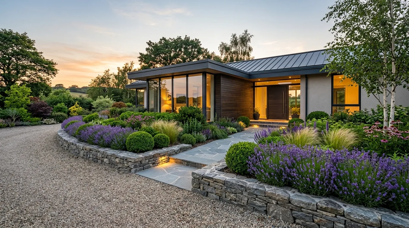 14 Pretty Front Yard Flower Beds Against the House Ideas idea 9