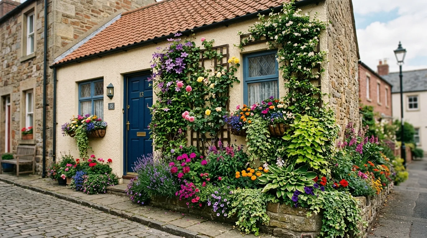 14 Pretty Front Yard Flower Beds Against the House Ideas idea 13