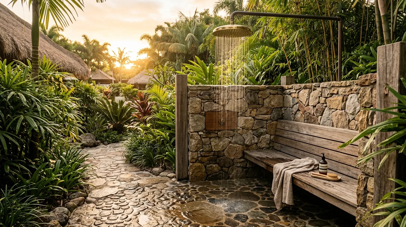 13 Refreshing Outdoor Shower Ideas for Your Backyard Oasis idea 7