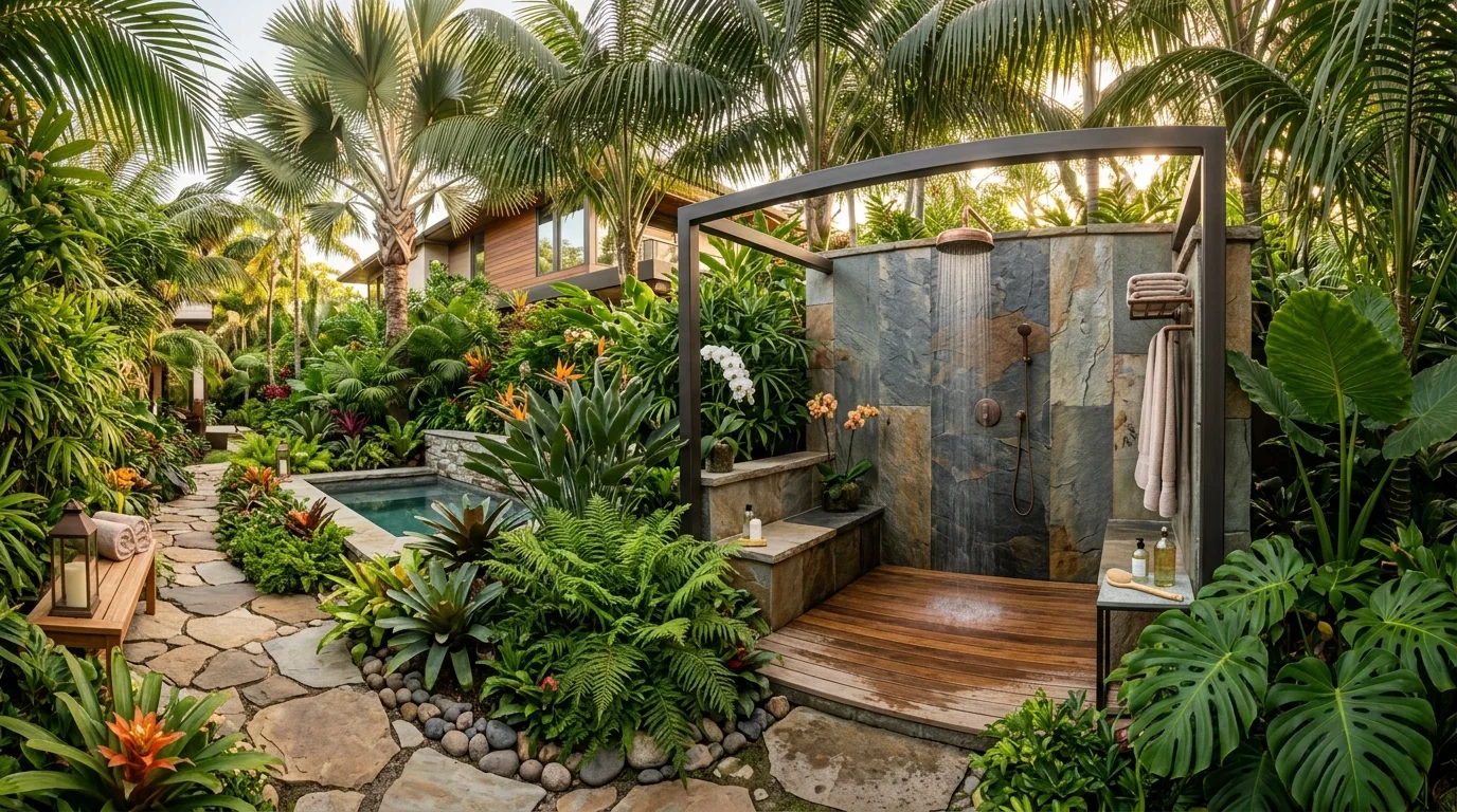 13 Refreshing Outdoor Shower Ideas for Your Backyard Oasis idea 13