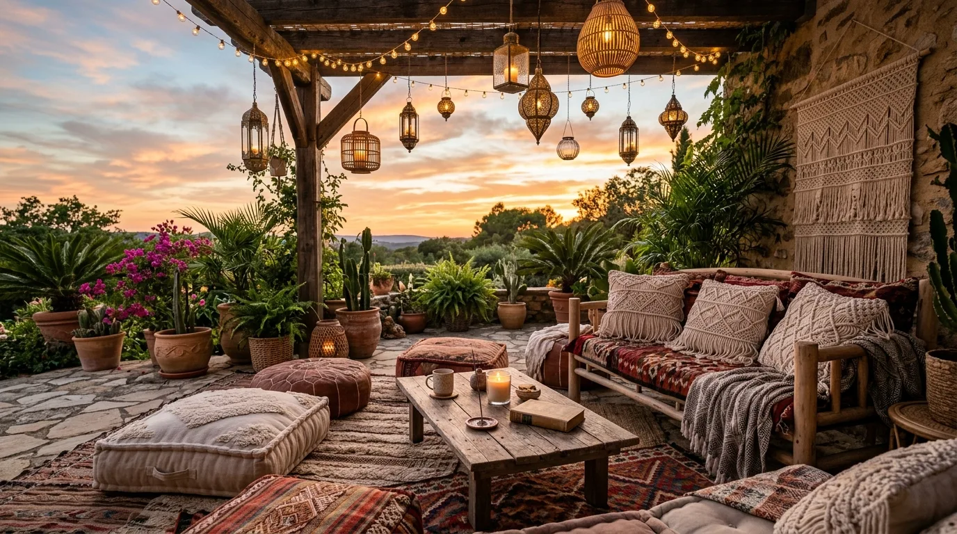13 Relaxed Boho Patio Ideas for a Free-Spirited Outdoor Vibe