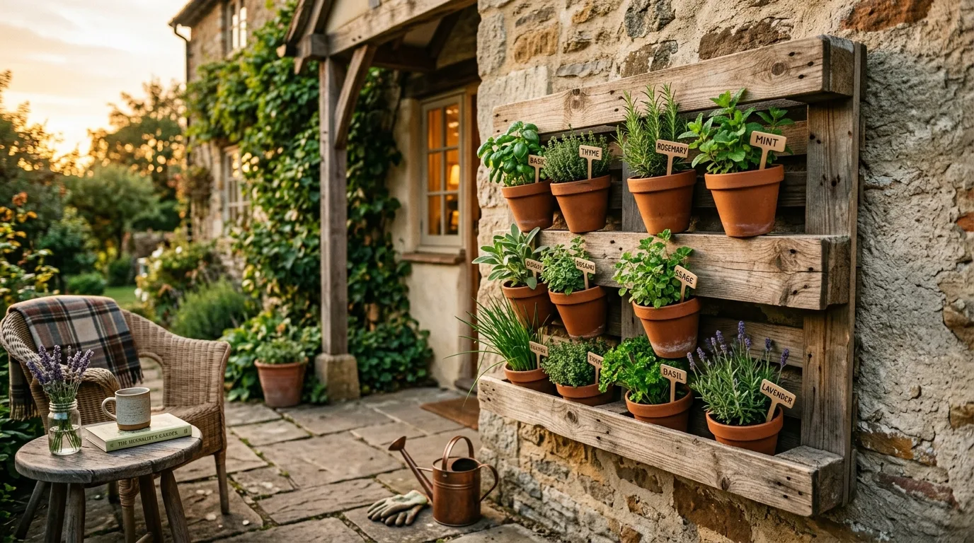 13 Rustic Wood Pallet Garden Ideas for Vertical Walls idea 2