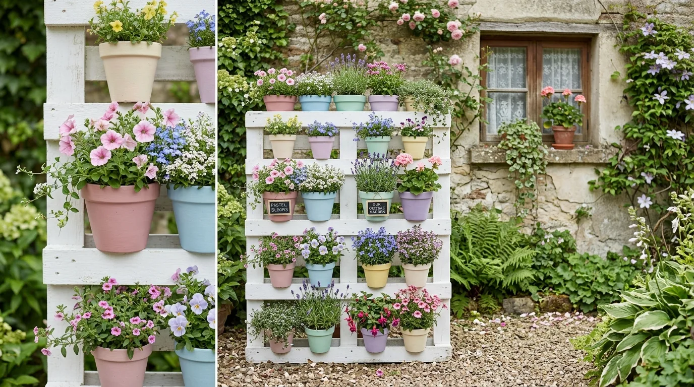 13 Rustic Wood Pallet Garden Ideas for Vertical Walls idea 7