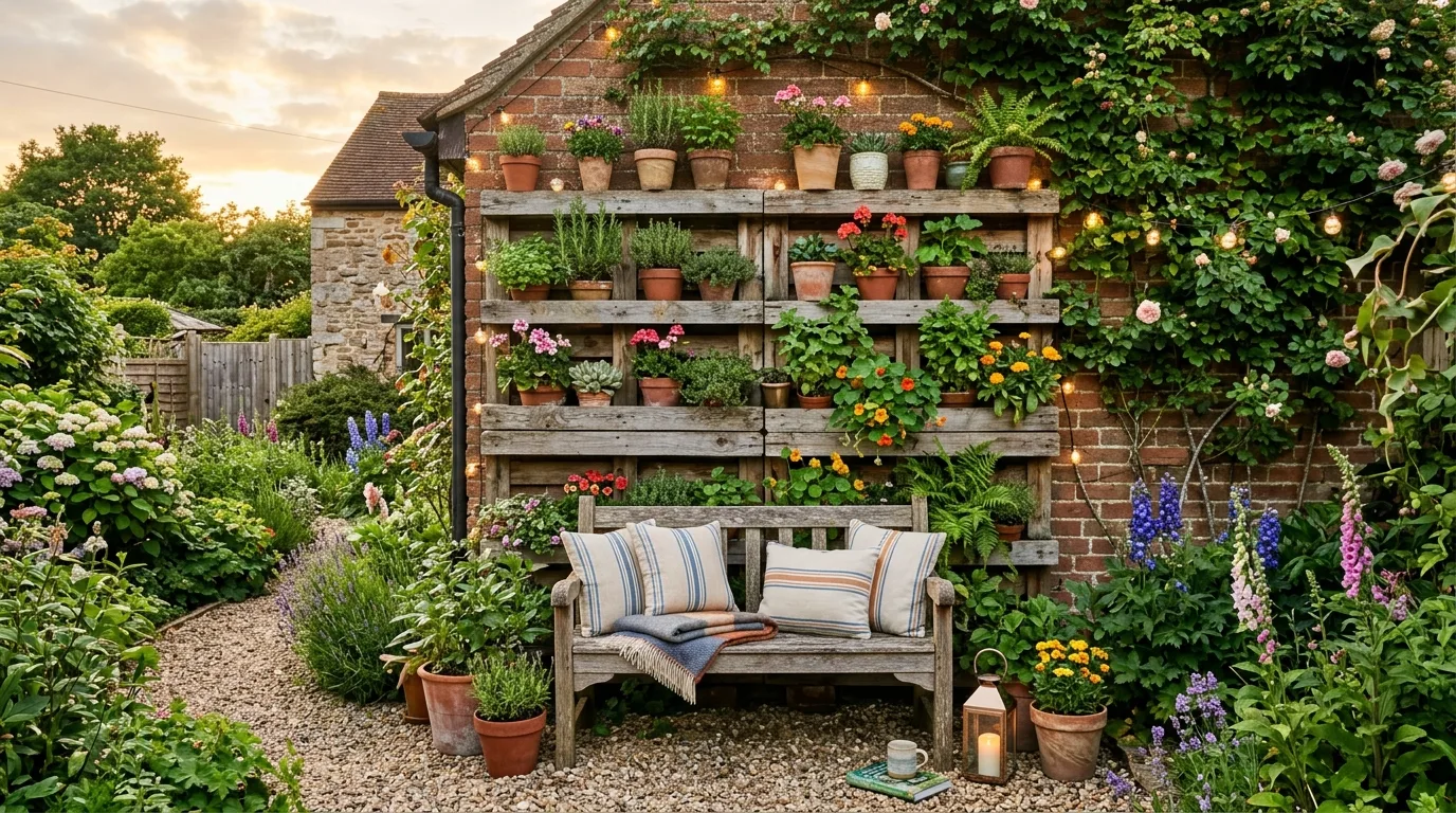 13 Rustic Wood Pallet Garden Ideas for Vertical Walls idea 10
