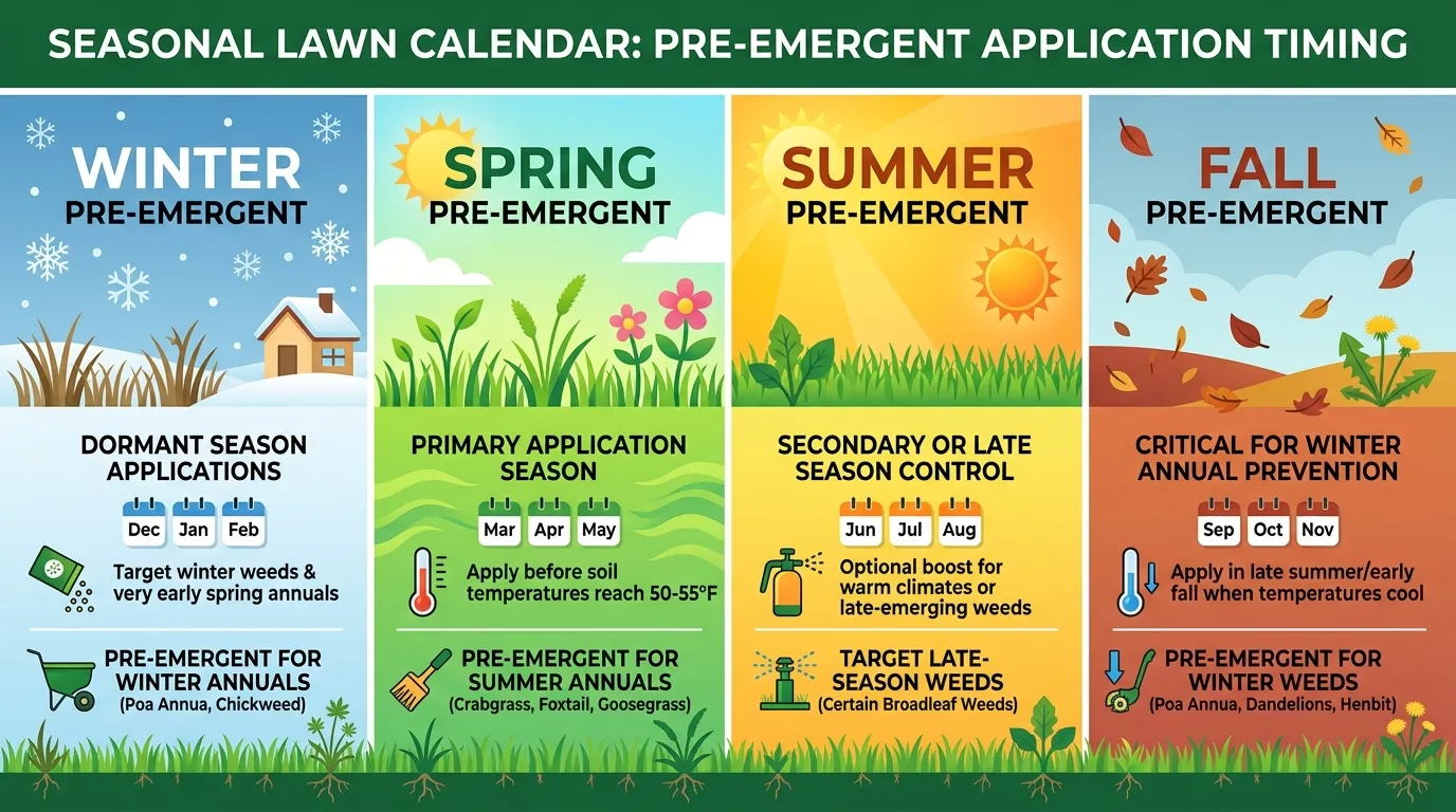 14 Seasonal Timing Guide When to Put Down Pre Emergent idea 4