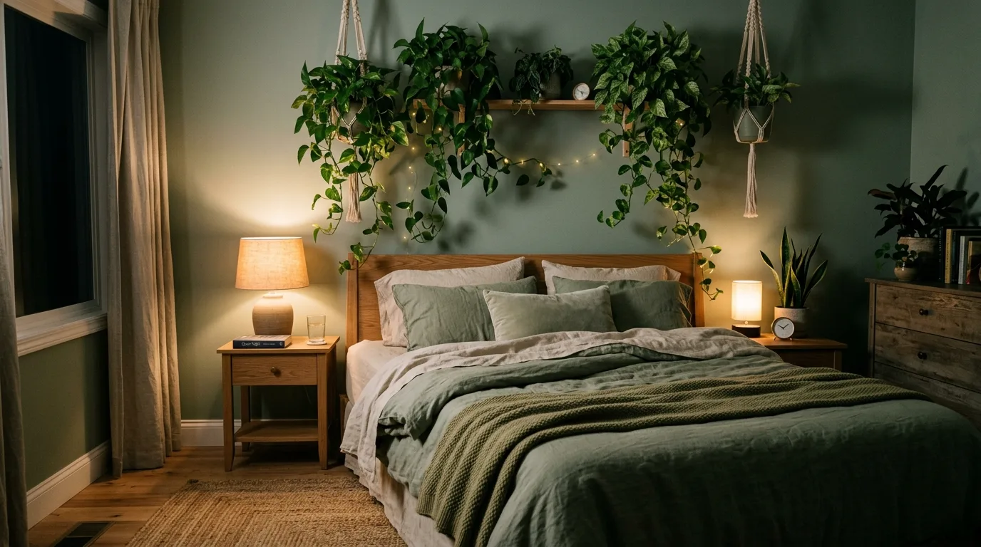 14 Serene Bedroom Ideas Using Plants for Better Sleep idea 3