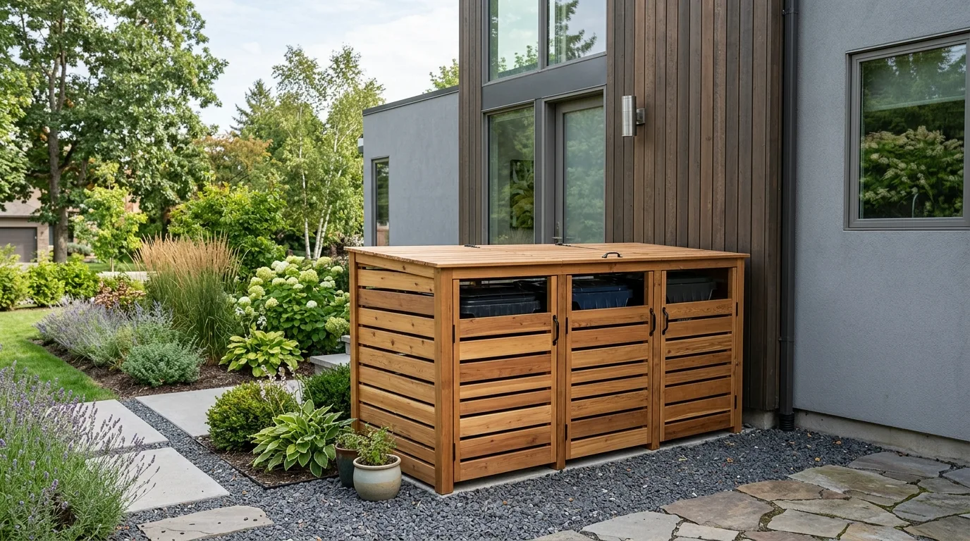 14 Simple Outdoor Garbage Storage Ideas That Hide the Bins