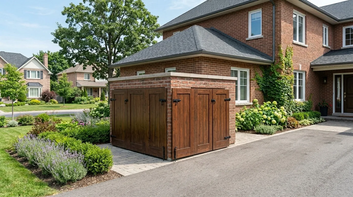 14 Simple Outdoor Garbage Storage Ideas That Hide the Bins idea 12