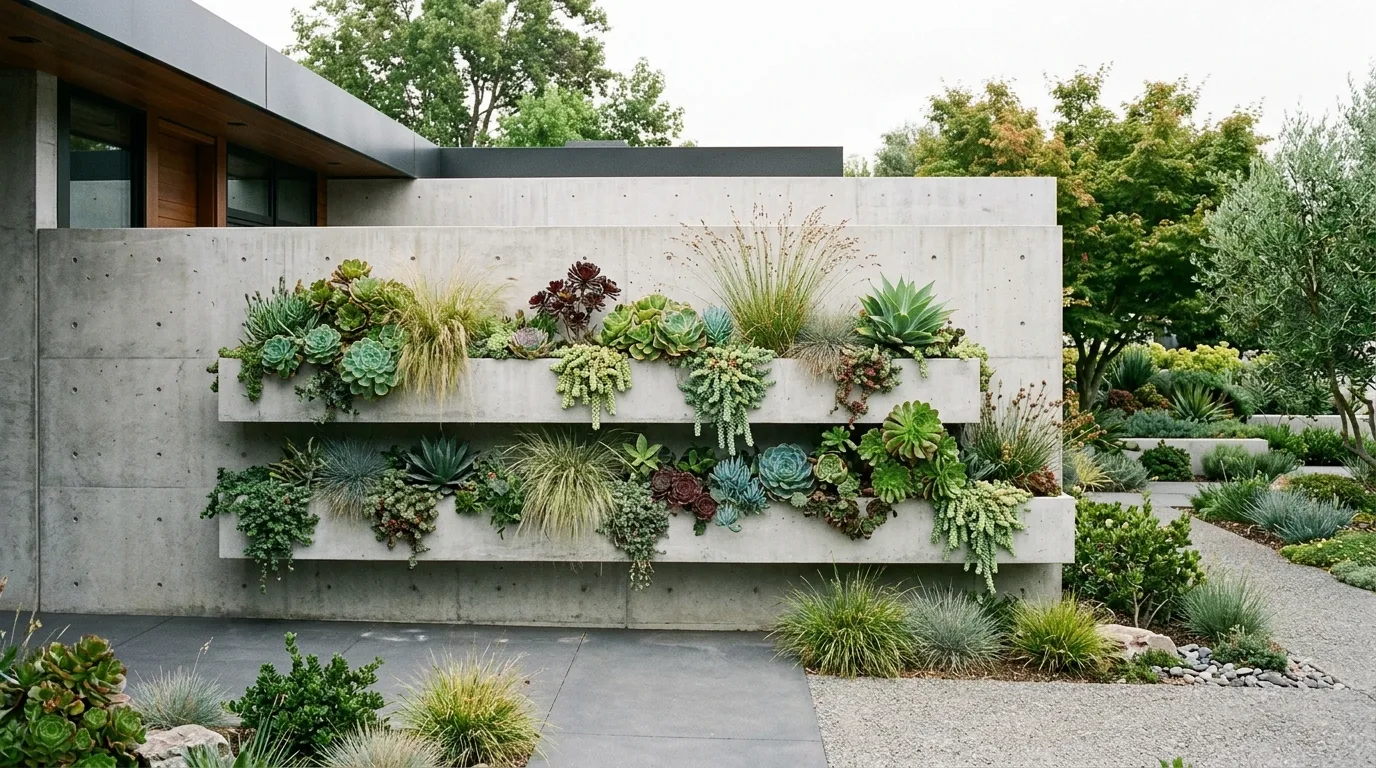 12 Simple Outdoor Wall Planter Ideas for a Living Wall idea 4