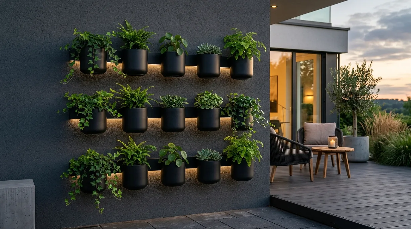 12 Simple Outdoor Wall Planter Ideas for a Living Wall idea 12
