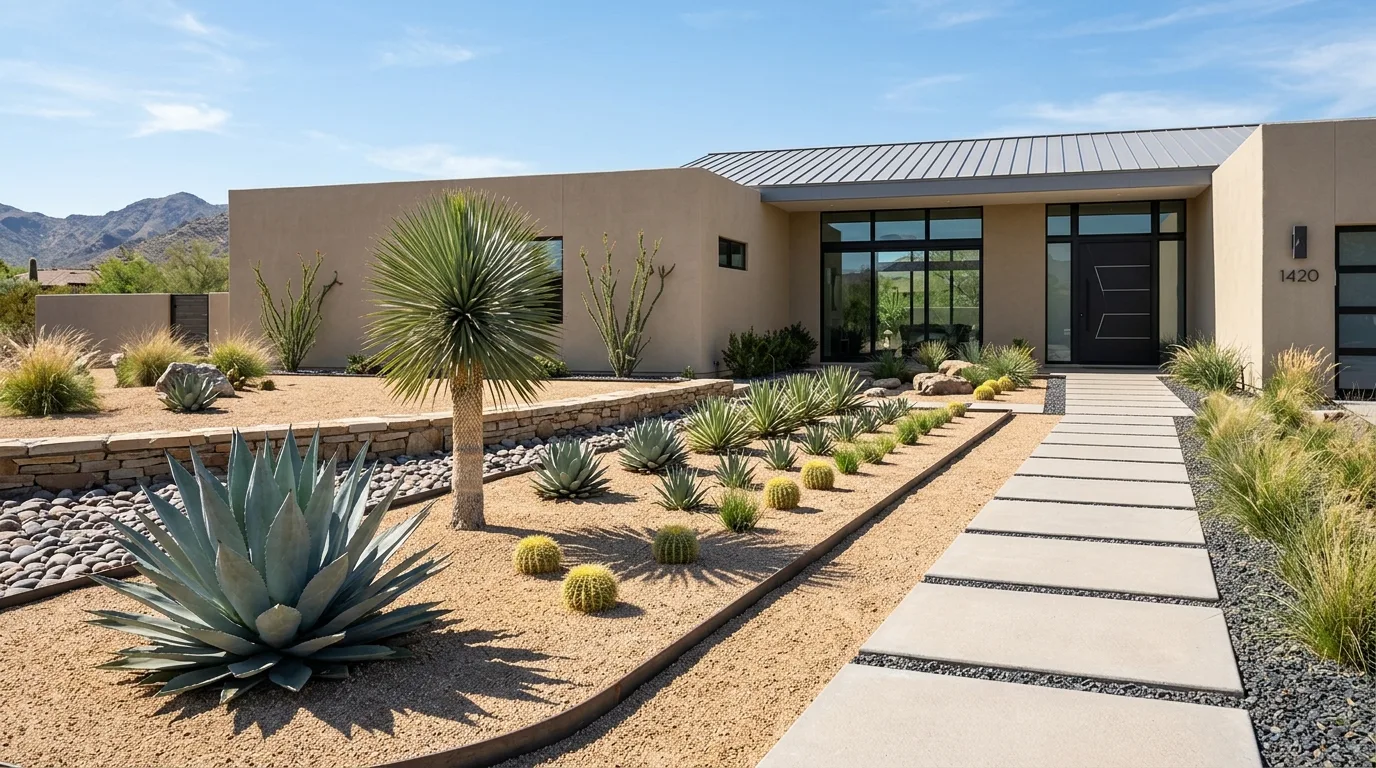 12 Sleek Modern Front Yard Ideas for Contemporary Curb Appeal idea 4