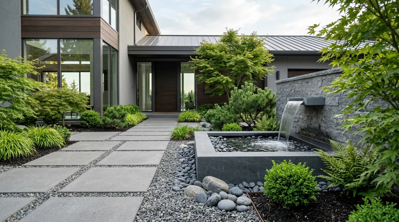 12 Sleek Modern Front Yard Ideas for Contemporary Curb Appeal idea 10