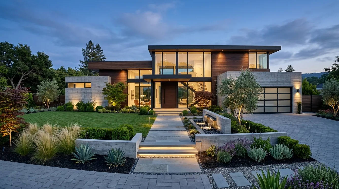 12 Sleek Modern Front Yard Ideas for Contemporary Curb Appeal idea 12