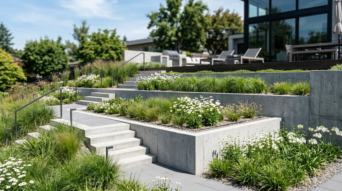 14 Smart Retaining Wall Ideas for a Sloped Backyard Makeover idea 2