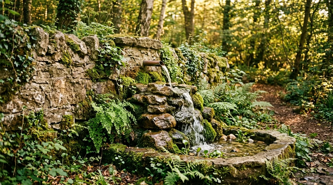 14 Soothing Outdoor Wall Fountains for a Backyard Water Feature idea 2