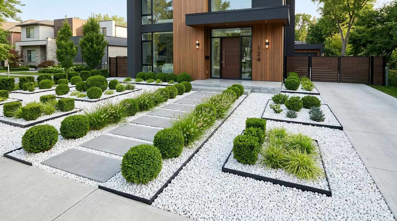 15 Stunning Front Yard Landscaping Ideas with Rocks and Stones idea 2
