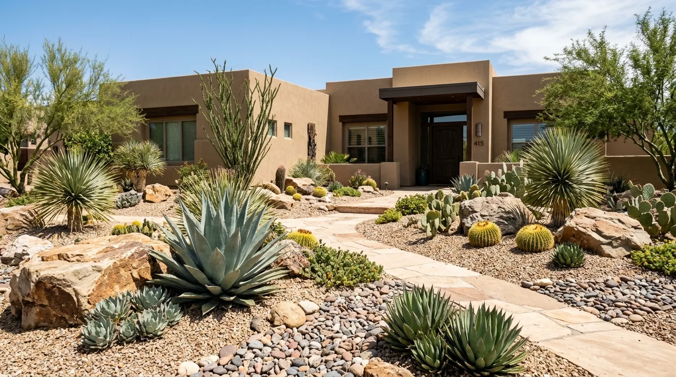 15 Stunning Front Yard Landscaping Ideas with Rocks and Stones idea 4