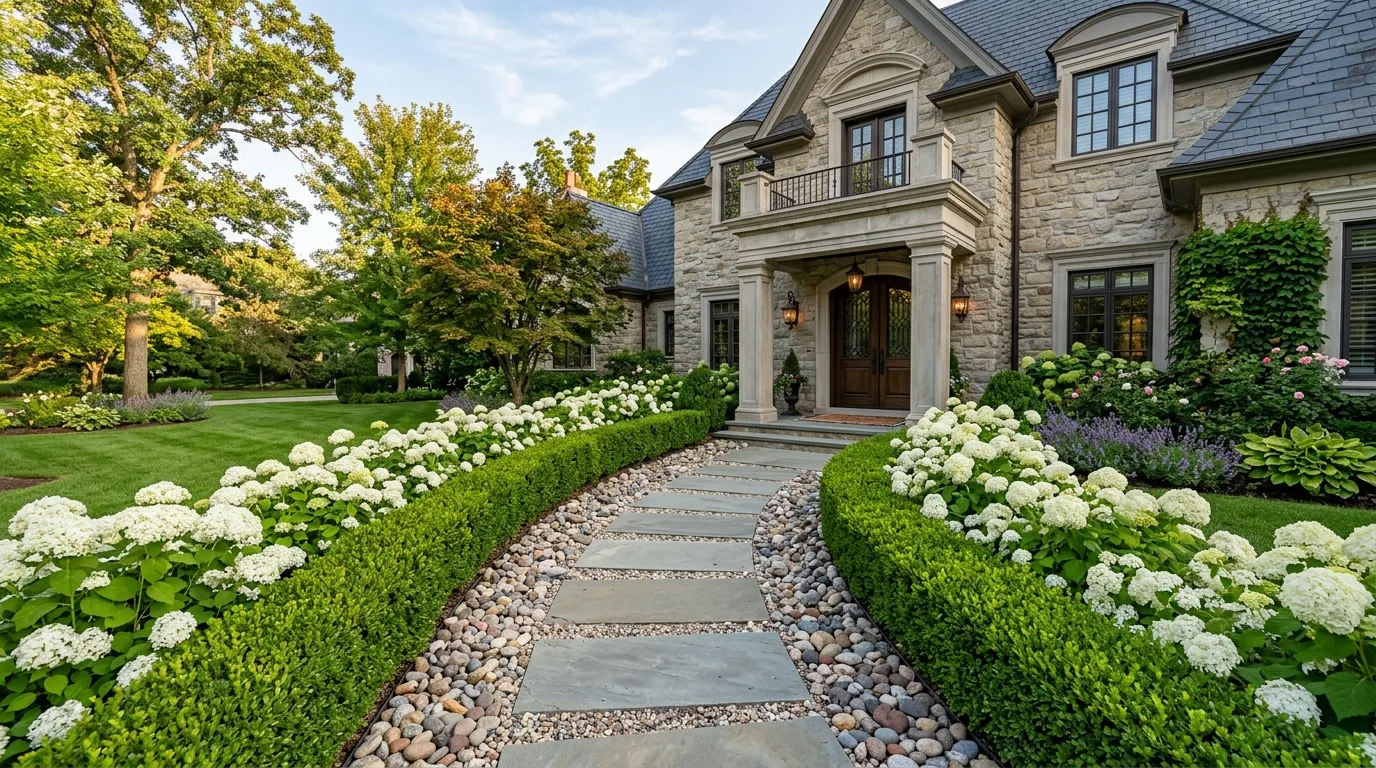 15 Stunning Front Yard Landscaping Ideas with Rocks and Stones idea 5