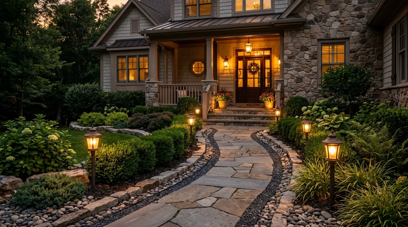 15 Stunning Front Yard Landscaping Ideas with Rocks and Stones idea 12