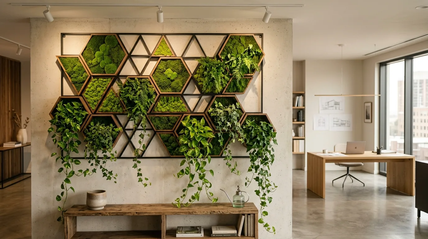 13 Stunning Modern Indoor Vine Wall Ideas for Your Home idea 11