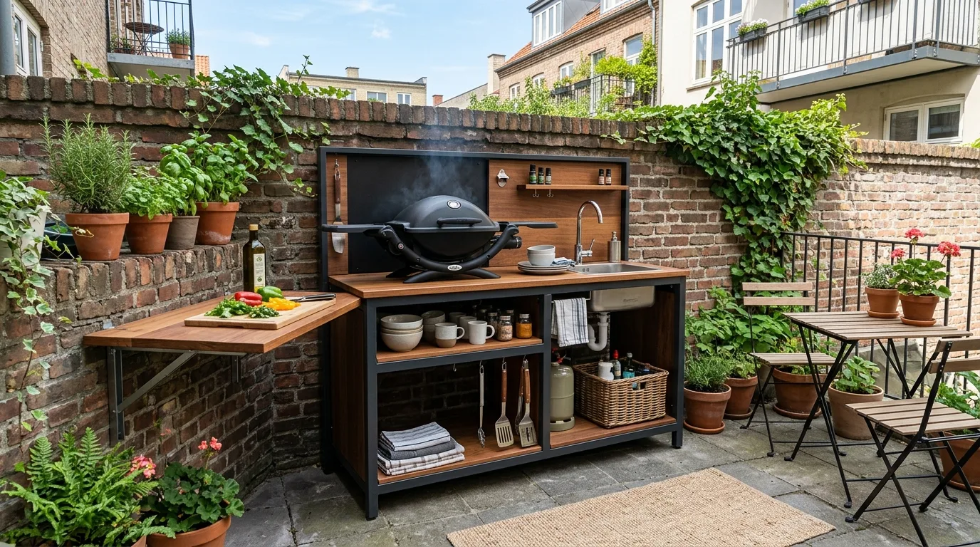 13 Stylish Functional Outdoor Kitchen Design Inspirations for Cooking idea 4