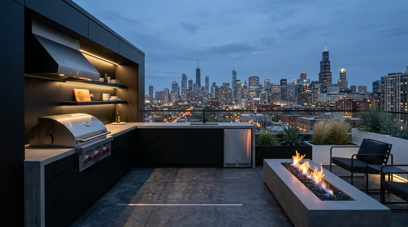 13 Stylish Functional Outdoor Kitchen Design Inspirations for Cooking idea 6