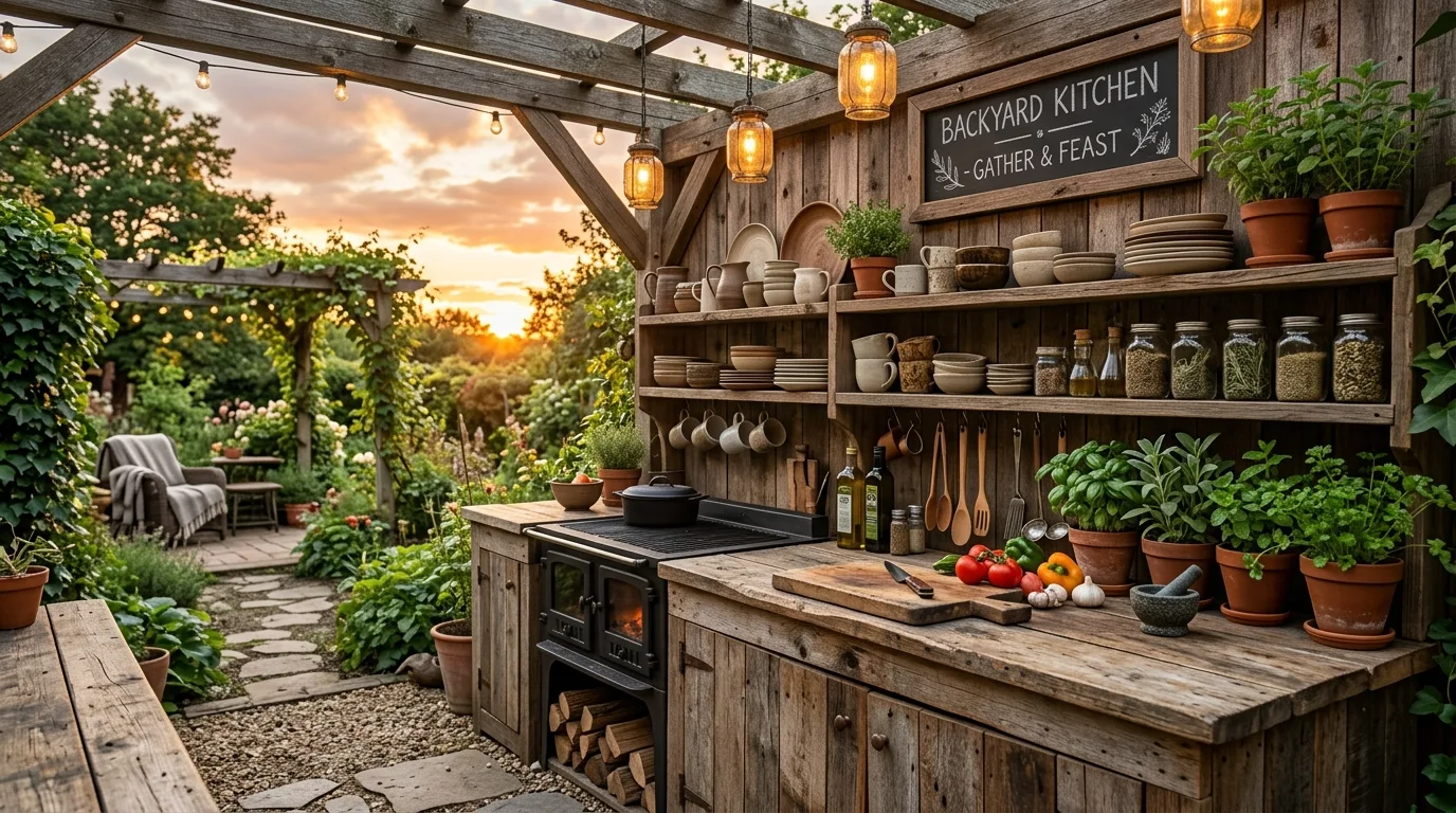 13 Stylish Functional Outdoor Kitchen Design Inspirations for Cooking idea 7