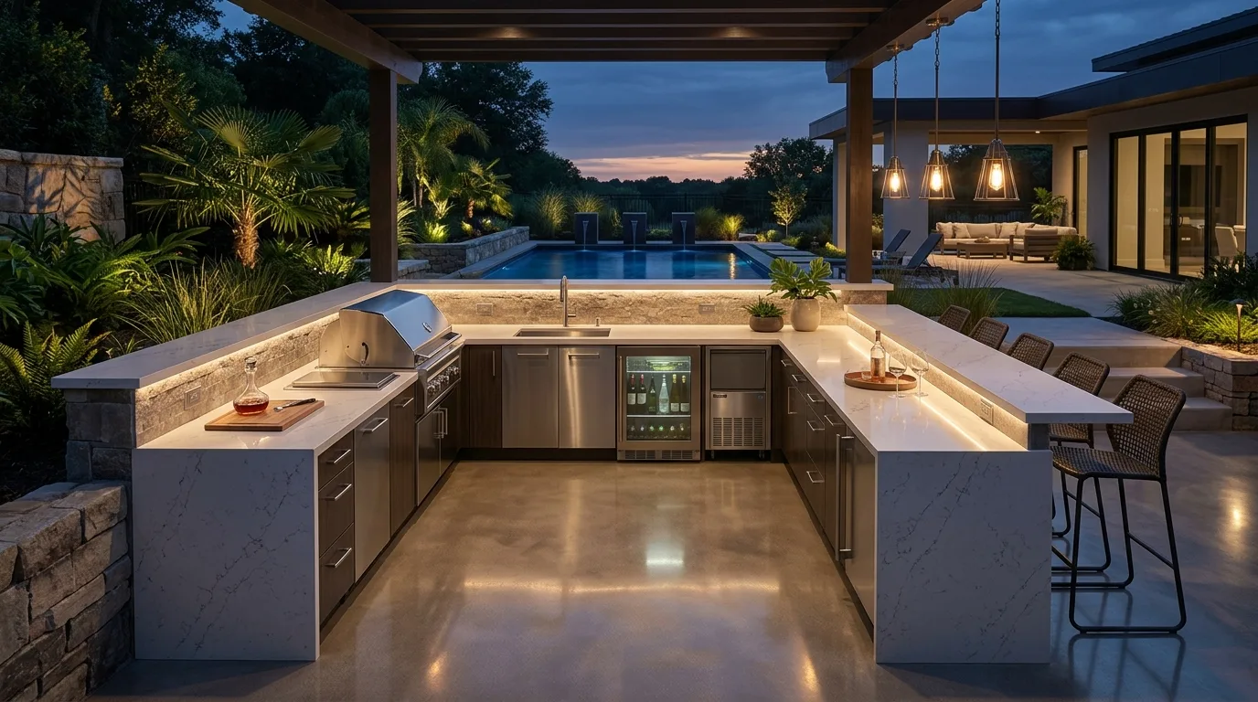 13 Stylish Functional Outdoor Kitchen Design Inspirations for Cooking idea 9