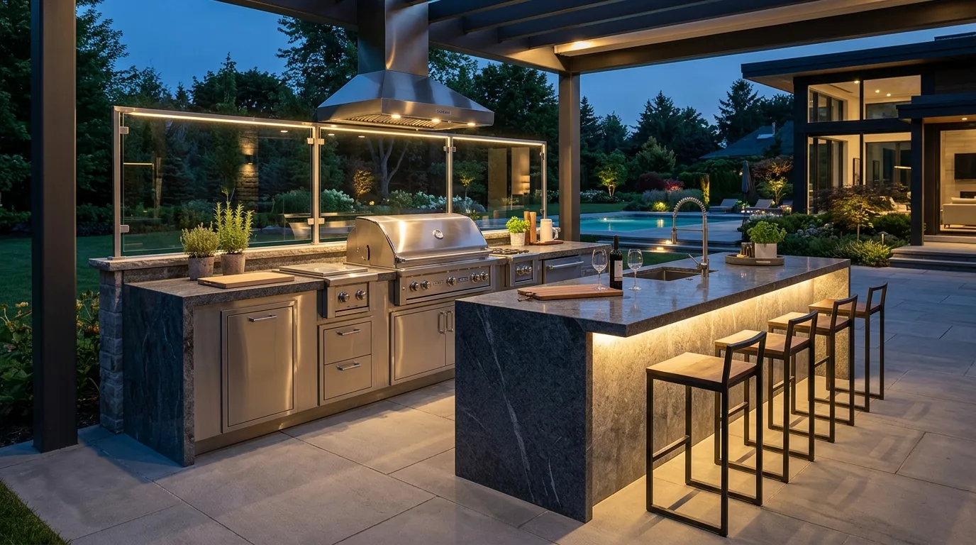 13 Stylish Functional Outdoor Kitchen Design Inspirations for Cooking idea 12