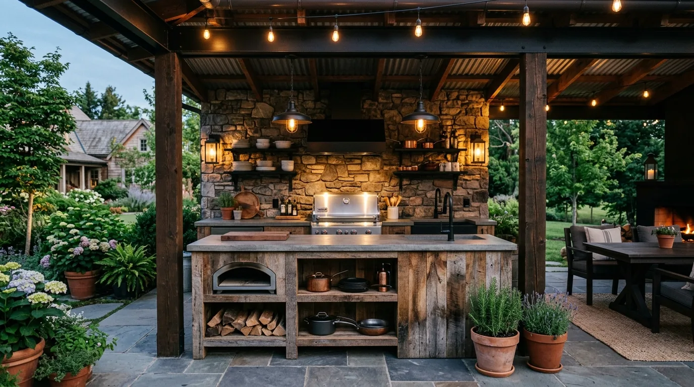 13 Trendy Outdoor Kitchen Patio Design Trends for This Year idea 4