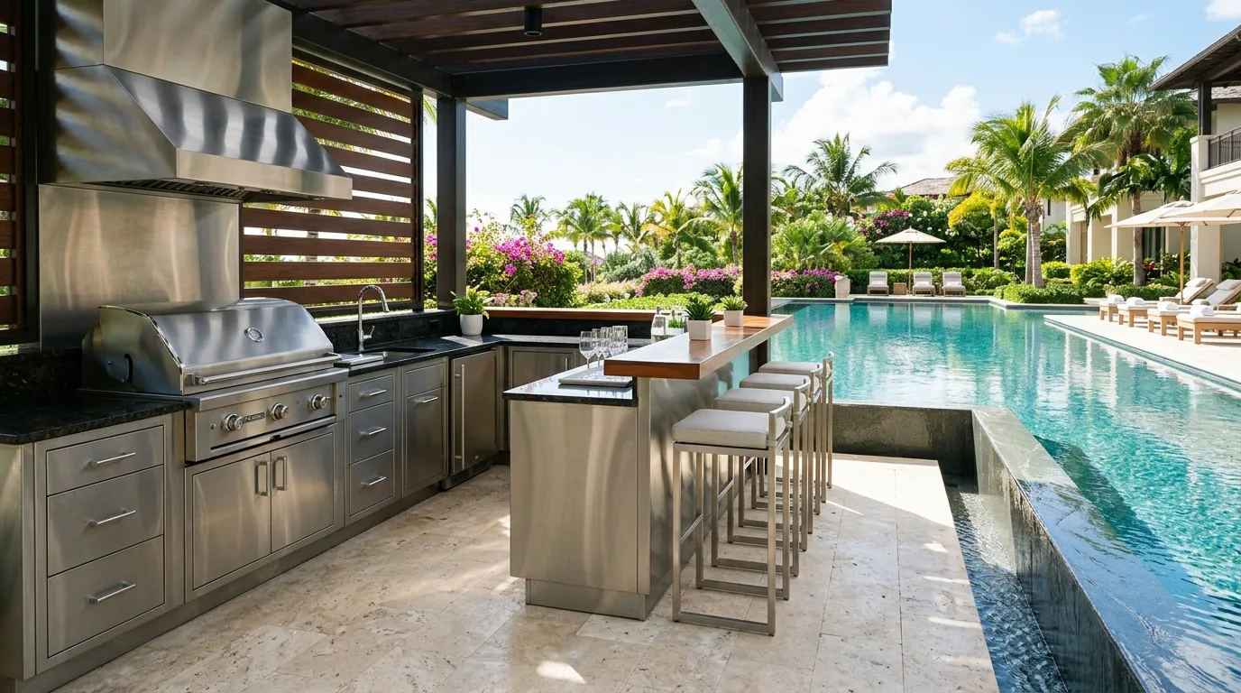 13 Trendy Outdoor Kitchen Patio Design Trends for This Year idea 7