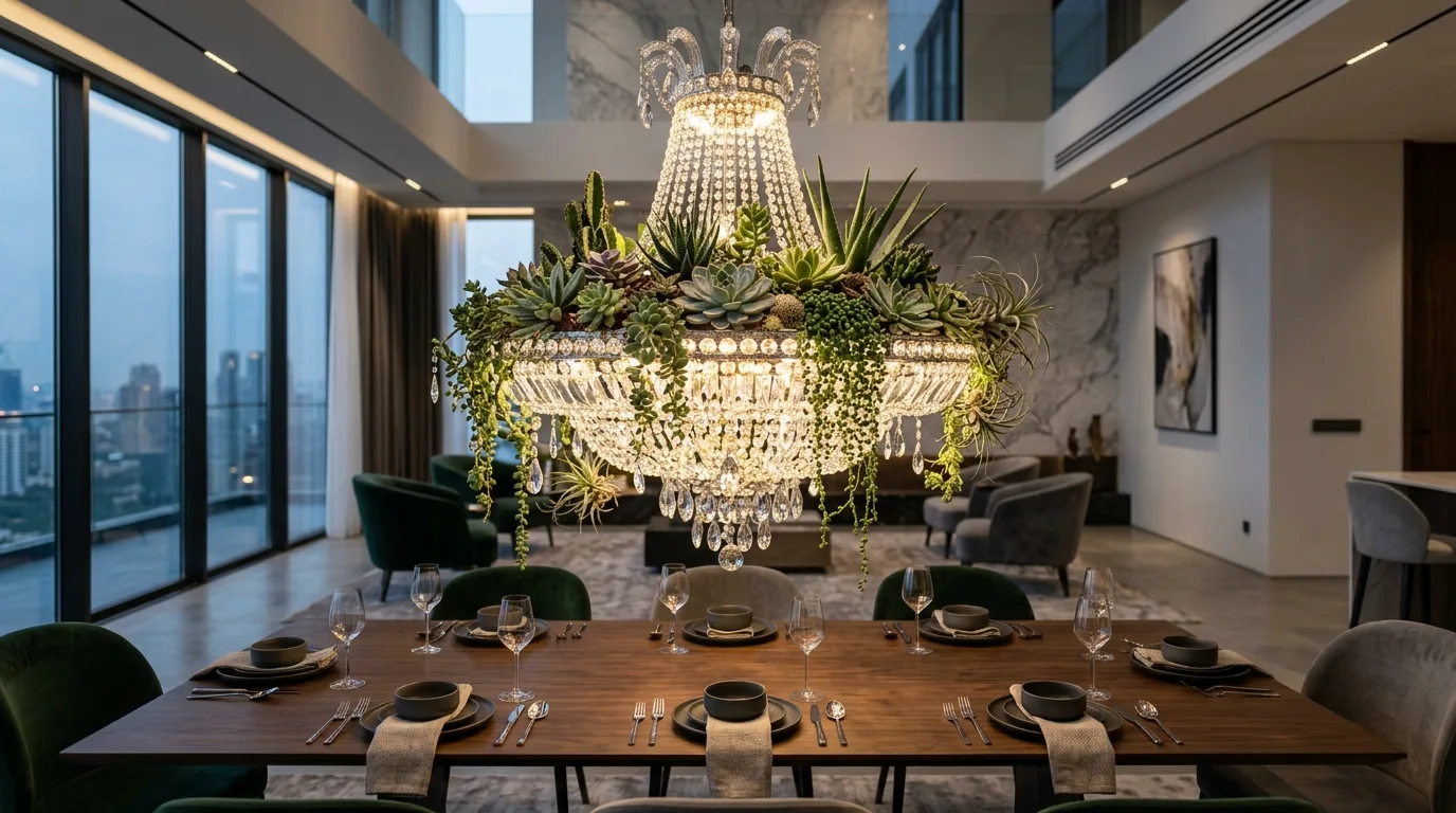 13 Unique Succulent Chandelier Ideas You Have to Try idea 11