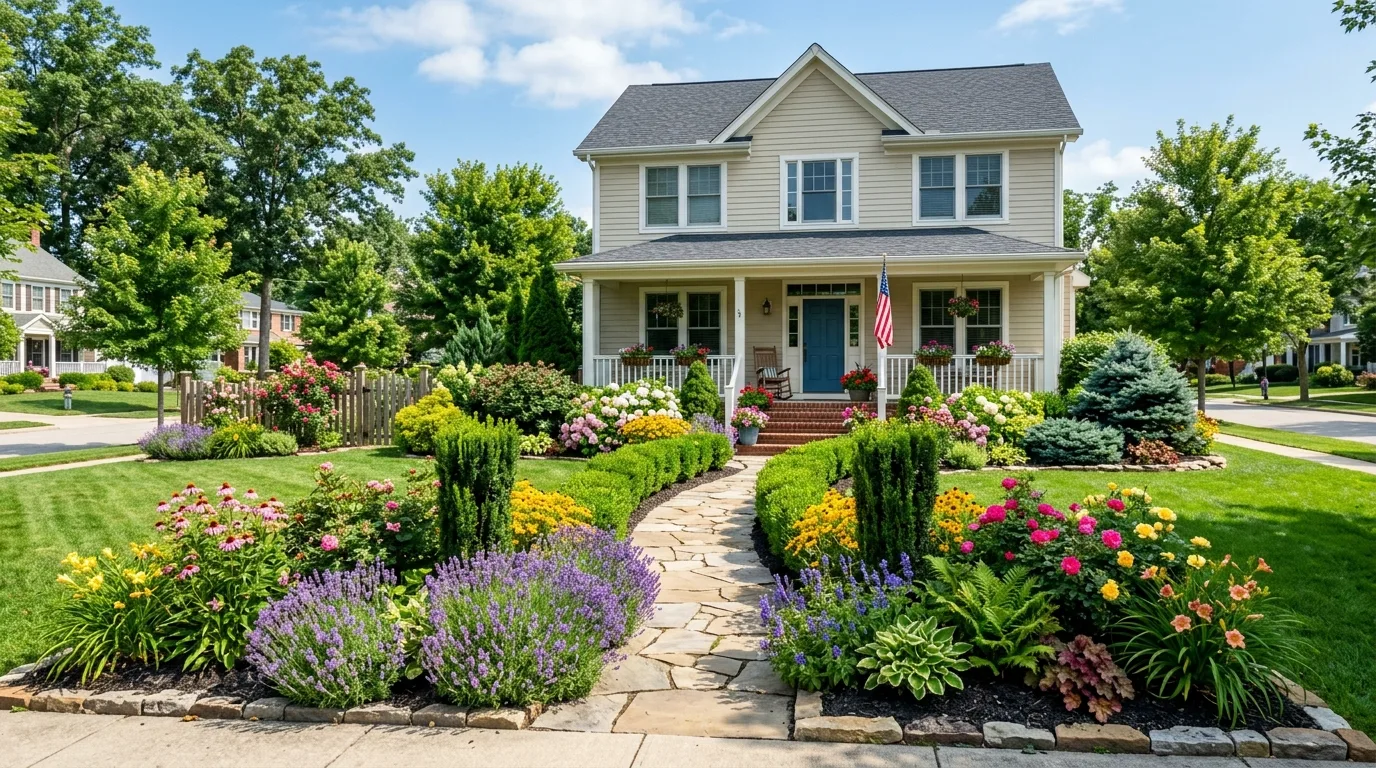 15 Valuable Front Yard Landscape Ideas That Add Home Value idea 14
