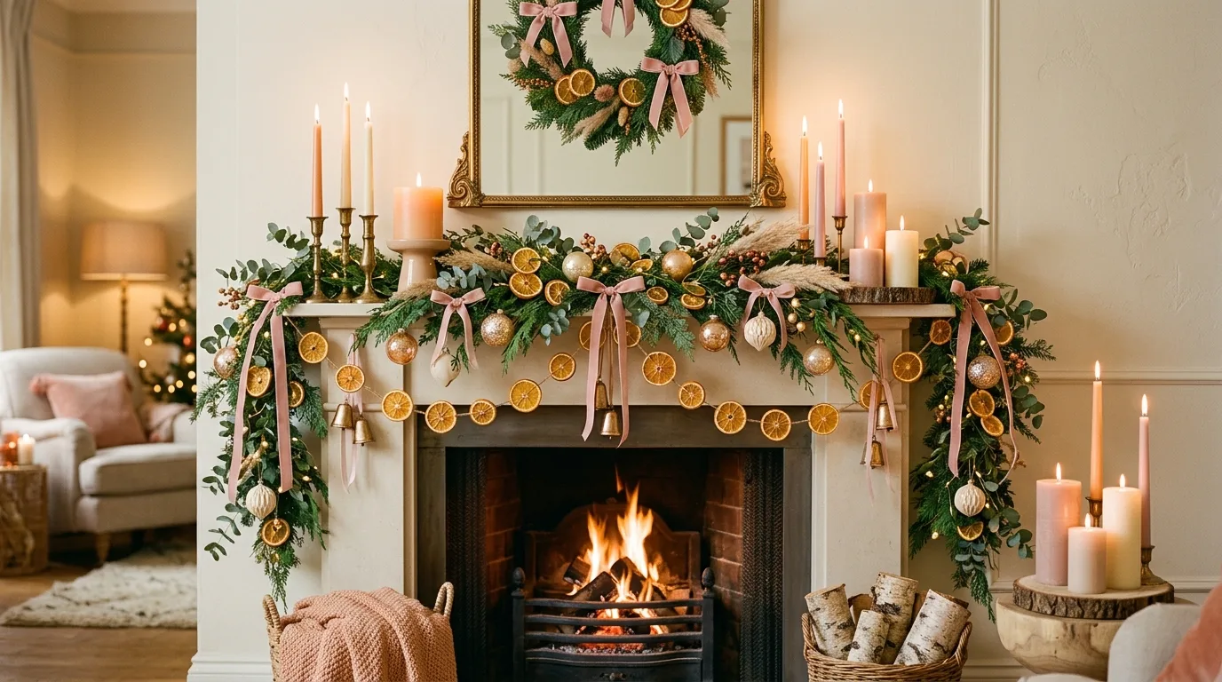 13 Warm Peach Fuzz Color Christmas Decor Ideas to Cozy Up idea 2
