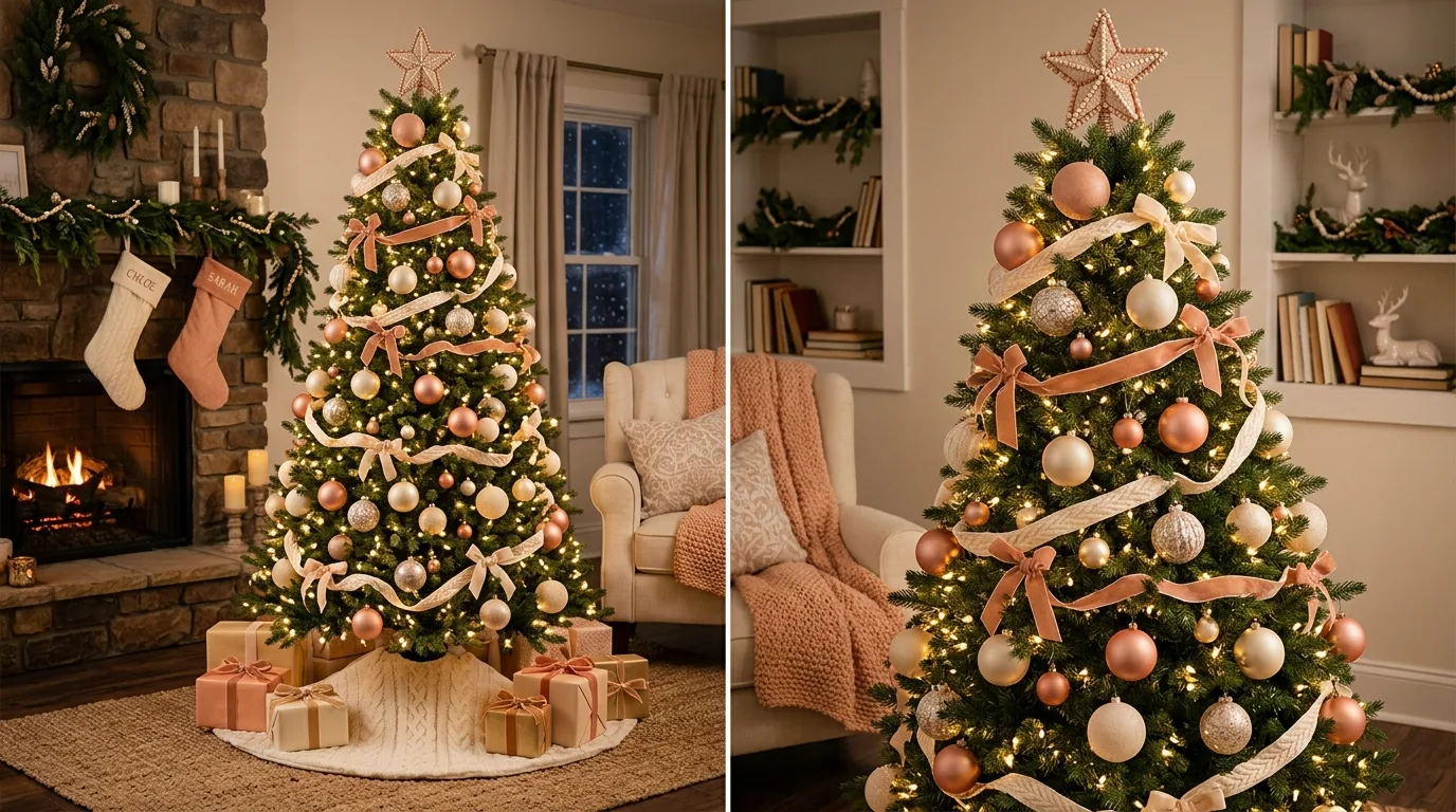 13 Warm Peach Fuzz Color Christmas Decor Ideas to Cozy Up idea 4