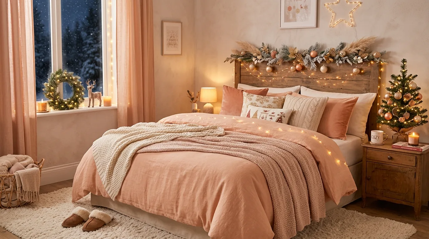 13 Warm Peach Fuzz Color Christmas Decor Ideas to Cozy Up idea 6