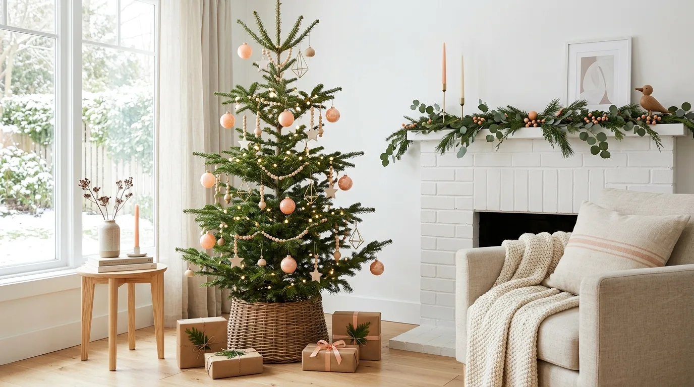 13 Warm Peach Fuzz Color Christmas Decor Ideas to Cozy Up idea 10